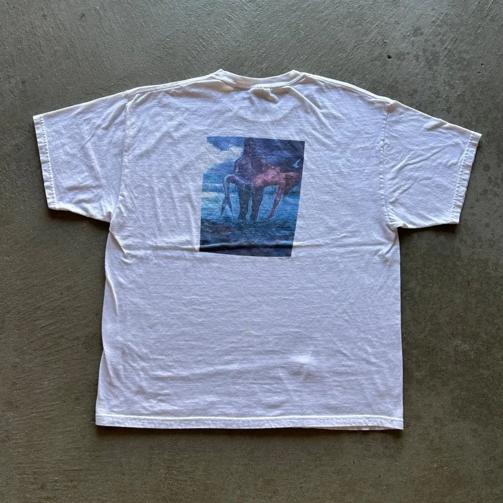 Vintage 90s Red Tide Frank J Hopper Shirt Size XL White Mermaid Art Nautical - Picture 3 of 9